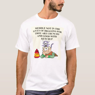 meddle not with fantasy dragons proverb T-Shirt