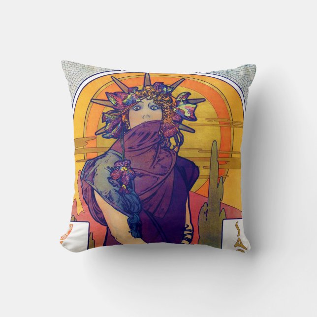 Medea (Medee), Alphonse Mucha Cushion (Front)