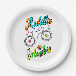 Medellin Blossom Colombia Paper Plate