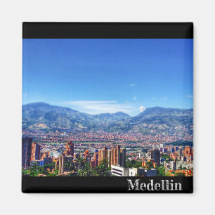 Medellin City View Fridge Magnet