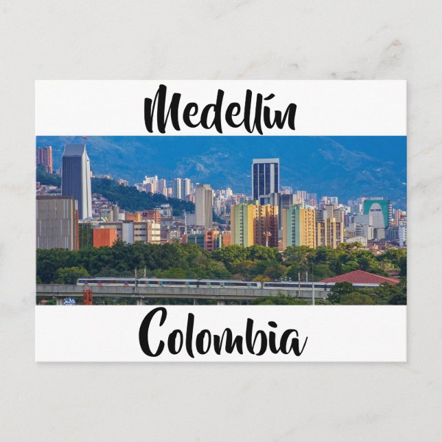 Medellín, Colombia, Cityscape Postcard (Front)