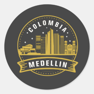 Medellin Colombia  Classic Round Sticker