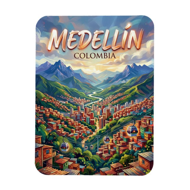 Medellín Colombia Magnet (Vertical)