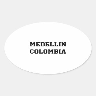 Medellin Colombia oval stickers