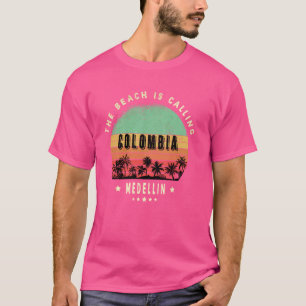 Medellín Colombia Palm Trees Beach Sunset T-Shirt