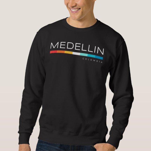 Medellin Colombia Retro Design Sweatshirt (Front)