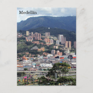 medellín hills colombia postcard