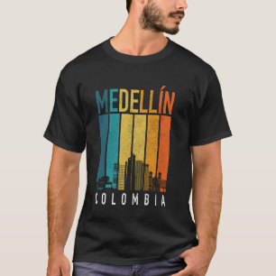 Medellin Skyline Colombia Pride Colombian Souvenir T-Shirt