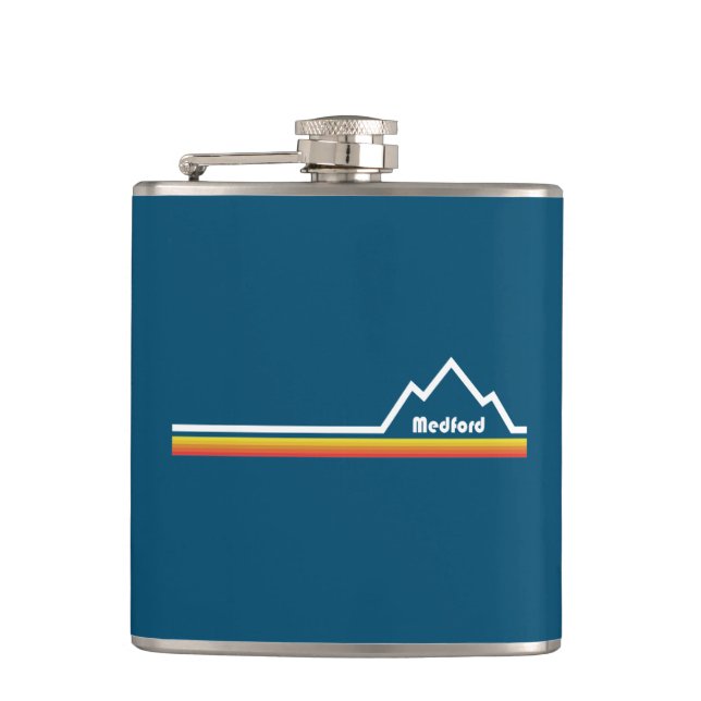 Medford Oregon Hip Flask (Front)