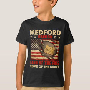 Medford Oregon Usa Flag 4th Of July T-Shirt