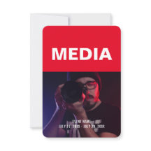 Media All Access Pass Event ID Badge 3.5" x 5"