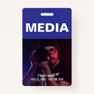 Media All Access Pass ID Badge