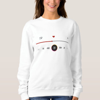 Media music player design illustration. Icon media Sweatshirt