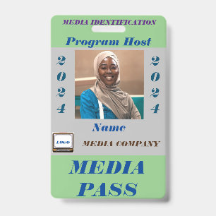 Media Pass ID Badge