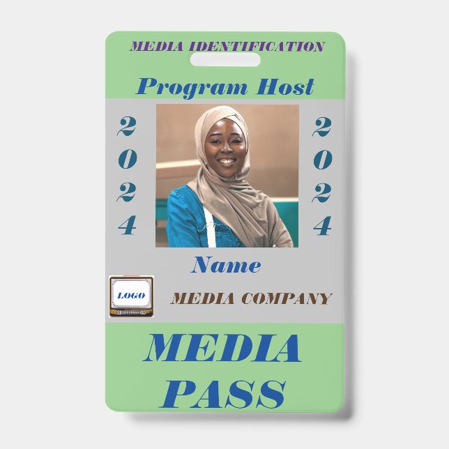Media Pass ID Badge (Front)