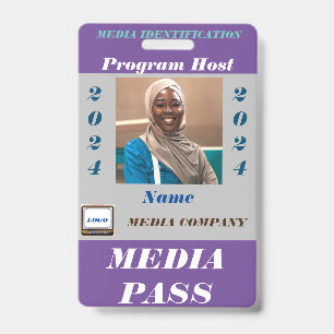 Media Pass ID Badge