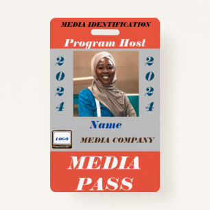 Media Pass ID Badge