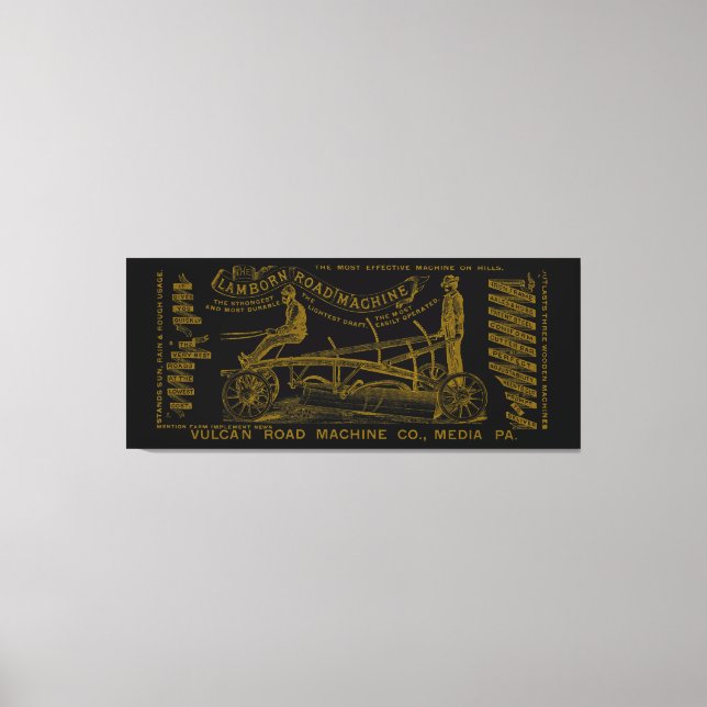 MEDIA PENNSYLVANIA OPERATING ENGINEER 1889 MACHINE CANVAS PRINT (Front)