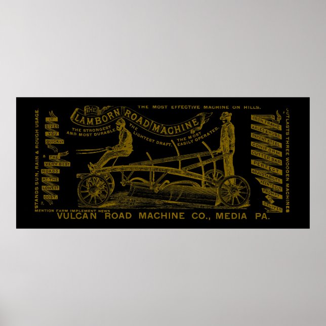 MEDIA PENNSYLVANIA OPERATING ENGINEER 1889 MACHINE POSTER (Front)