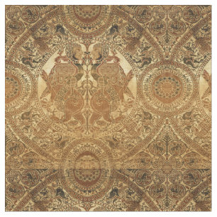 Mediaeval 12th Century Lions & Harpies Pattern Fabric