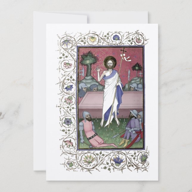 Mediaeval 1439 Resurrection of Christ Easter Holiday Card (Front)