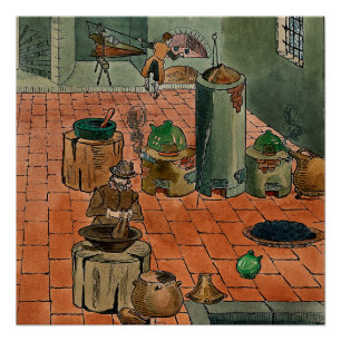 Mediaeval Alchemy Laboratory Poster