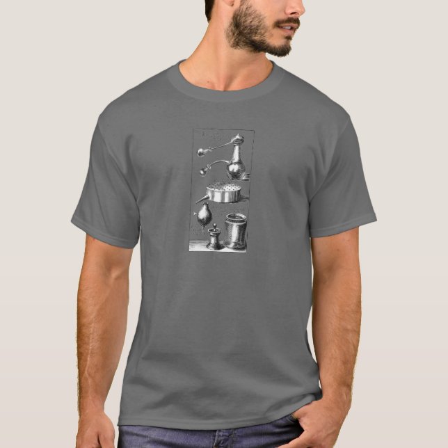 Mediaeval Alchemy Laboratory Tools T-Shirt (Front)