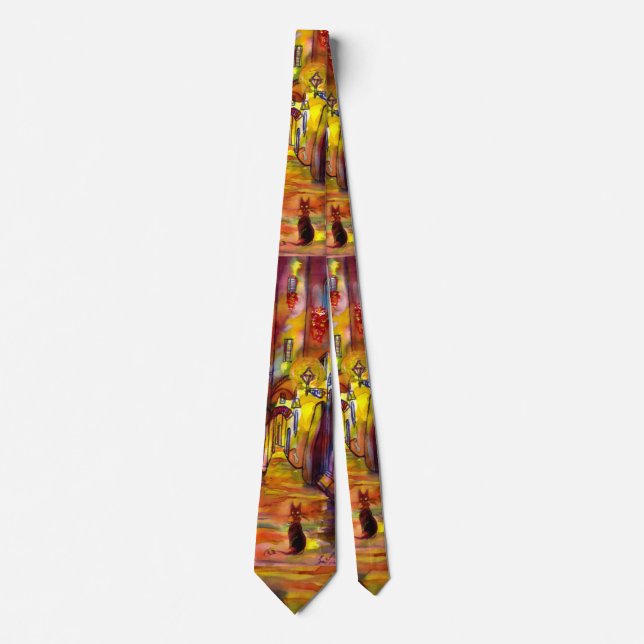 Mediaeval alley by night in Florence Tie (Front)