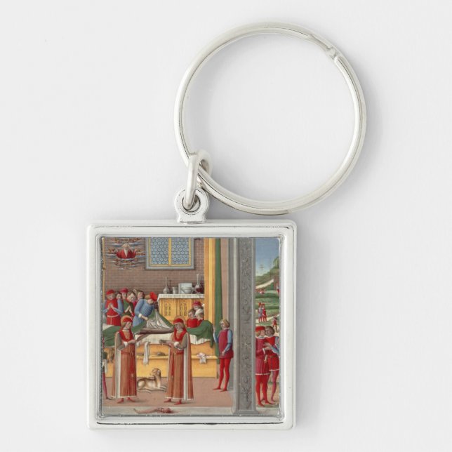 Mediaeval amputation scene key ring (Front)