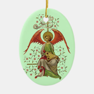 Mediaeval Angel Ceramic Tree Decoration