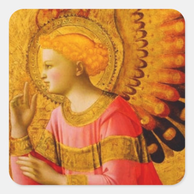 Mediaeval Angel Stickers for Sealing Envelopes (Front)