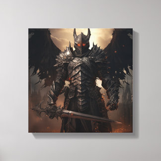Mediaeval Angel Warrior - Stretched Canvas Print