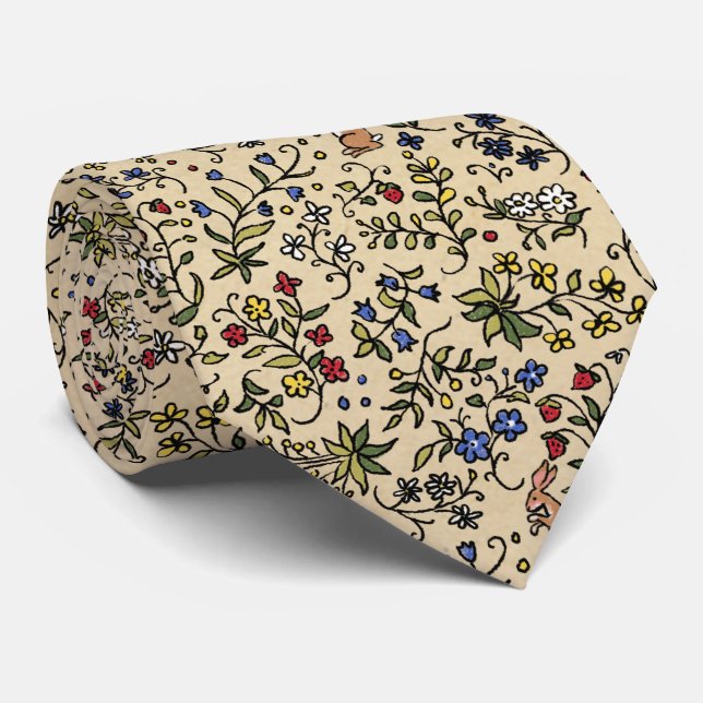 Mediaeval animals tie (Rolled)