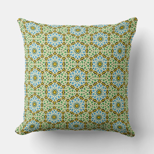 Mediaeval Arabic Pattern Cushion (Front)