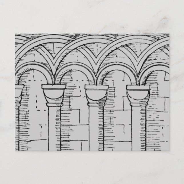 Mediaeval Architecture Postcard (Front)