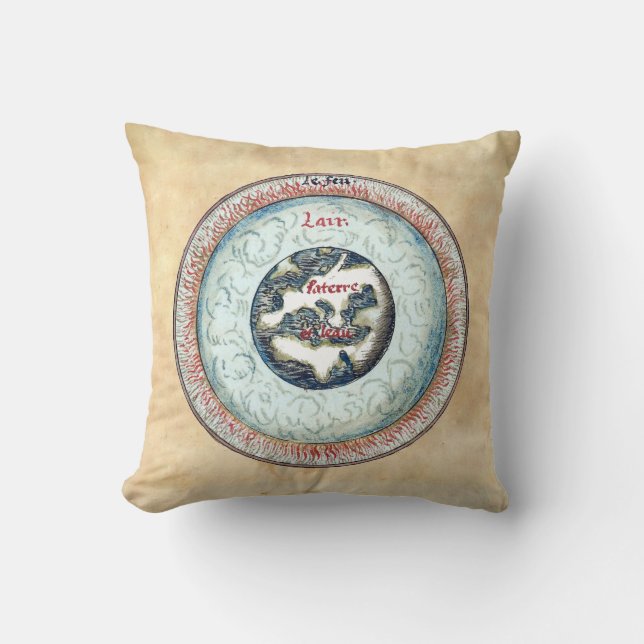 Mediaeval Astronomy Astrology Alchemy Manuscript Cushion (Front)