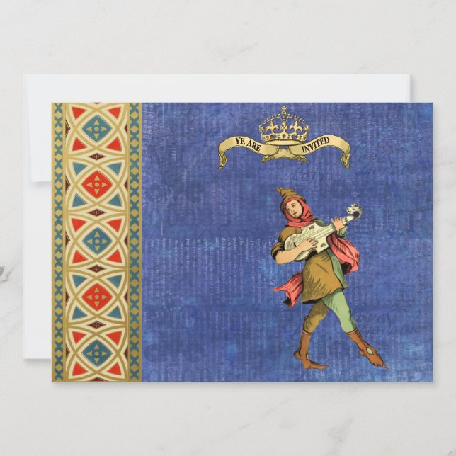 Mediaeval Bard Wedding Invites (Front)