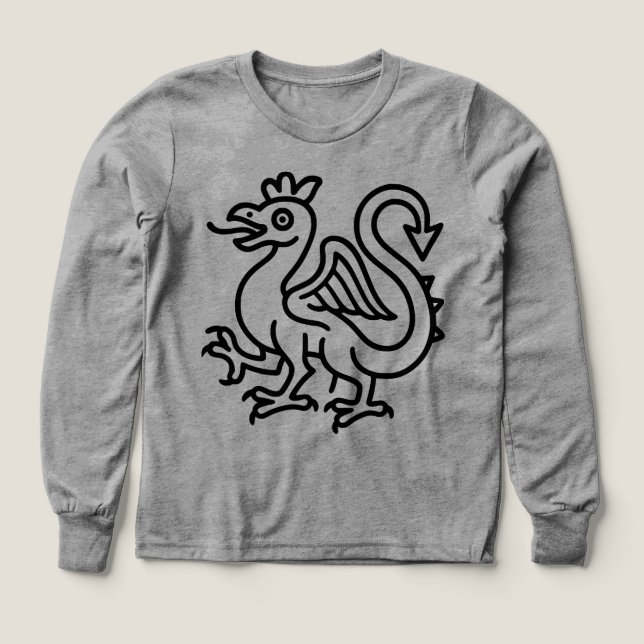Mediaeval Basilisk Sigil Fantasy Heraldry Mythical (Design Front)