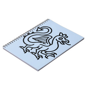 Mediaeval Basilisk Sigil Fantasy Heraldry Mythical Notebook