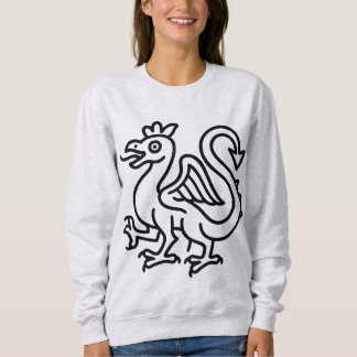 Mediaeval Basilisk Sigil Fantasy Heraldry Mythical Sweatshirt