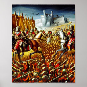 Mediaeval Battlefield AI Digital Art Poster #02