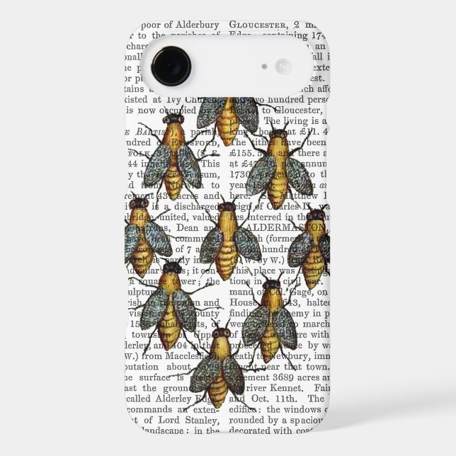 Mediaeval Bees 2 Case-Mate iPhone Case (Back)