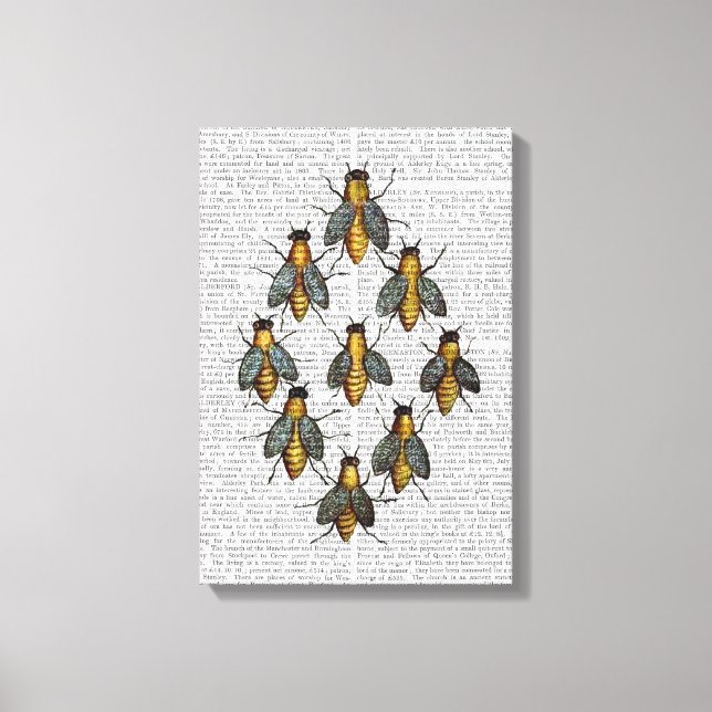 Mediaeval Bees Canvas Print (Front)