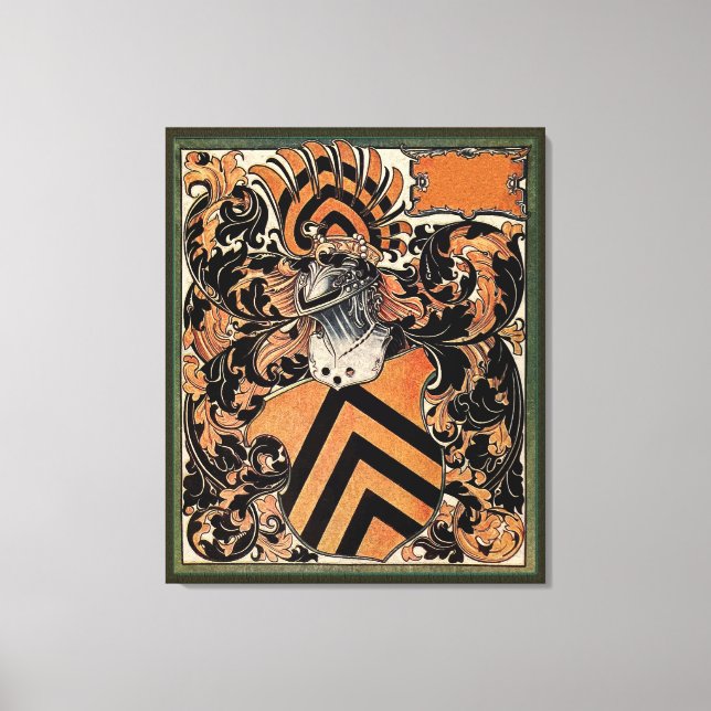 Mediaeval Belgian Coat of Arms Canvas Print (Front)