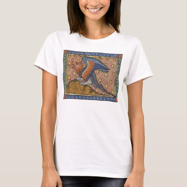Mediaeval Bestiary Dragon c. 1270 T-Shirt (Front)