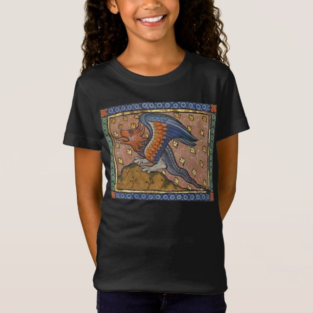 Mediaeval Bestiary Dragon c. 1270 T-Shirt (Front)