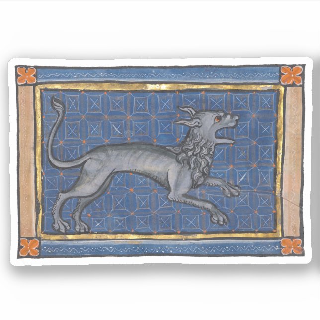 Mediaeval Bestiary Hyena c. 1270 (Front)