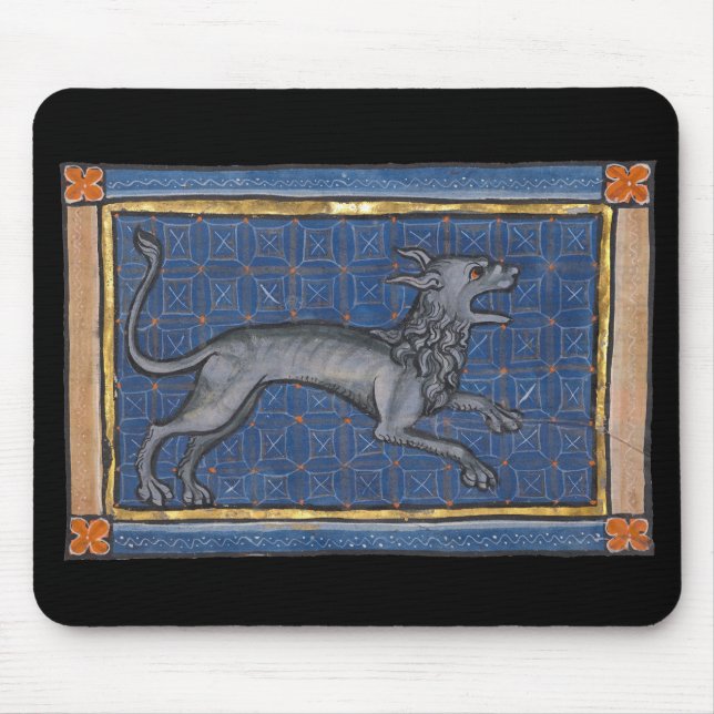 Mediaeval Bestiary Hyena c. 1270 Mouse Pad (Front)