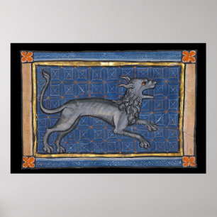 Mediaeval Bestiary Hyena c. 1270 Poster