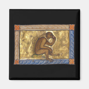 Mediaeval Bestiary Monkey c. 1270 Magnet